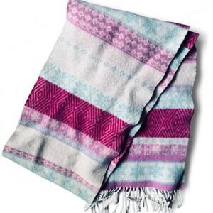 Elgin 100 wool scarf multi colored Striped patterned scarf‎ Warm Winter